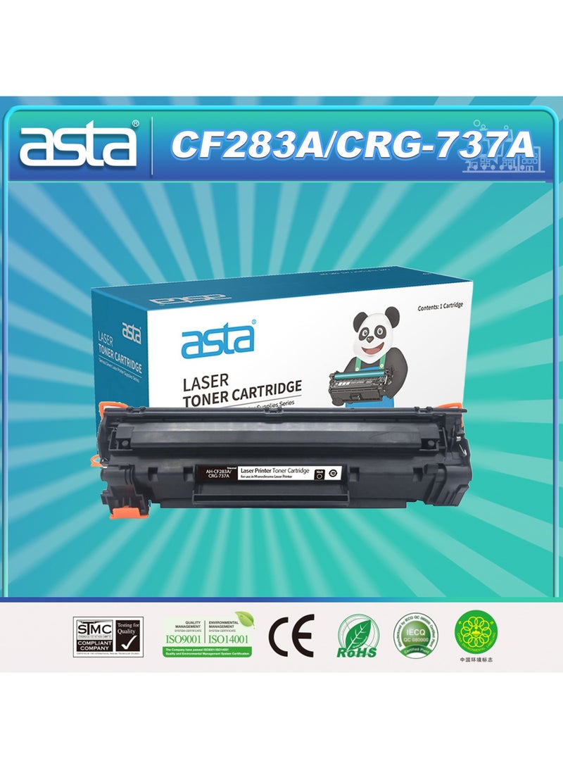 استا خرطوشة حبر متوافقة ASTA CF283A 83A عالمية CRG 737 لـ M125 M127 M201 M225 MF211 MF212w MF215 MF216n MF217w MF222 MF223 MF224 MF229dw MF235 MF236 MF237 MF240 MF241 MF244 MF 245 MF246 - Image 1